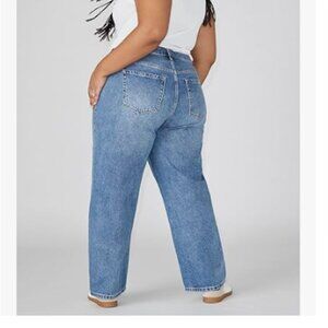 ELOQUII Women's Plus Size The Loose Fit Jean size 18 NWT